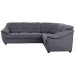 XXXLutz Ecksofa in Flachgewebe Dunkelblau 264/215 cm