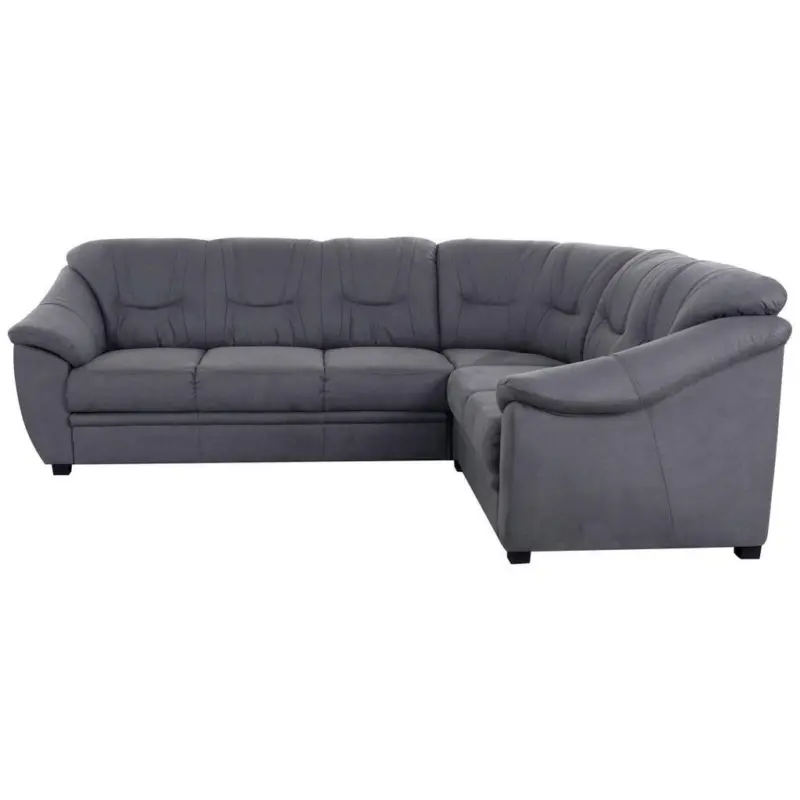 Ecksofa in Flachgewebe Dunkelblau 264/215 cm