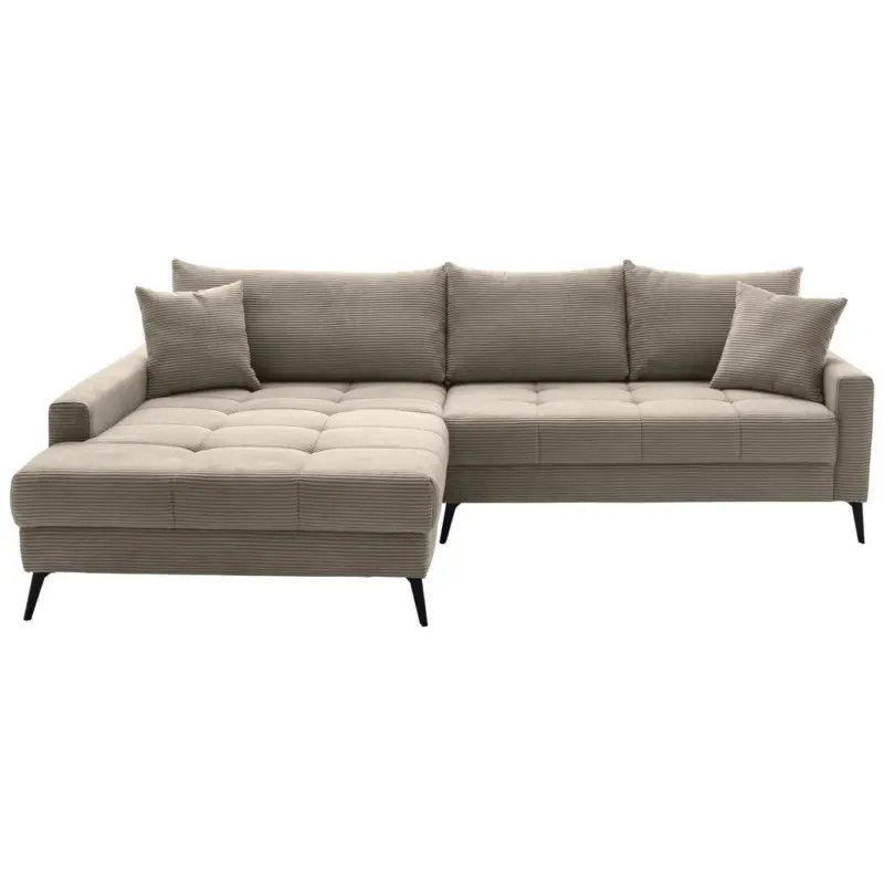 Ecksofa in Cord Taupe 173/280 cm