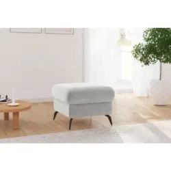 Hocker in Textil Hellgrau