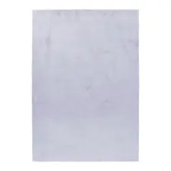 Hochflorteppich 240/340 cm Pouffy Silberfarben