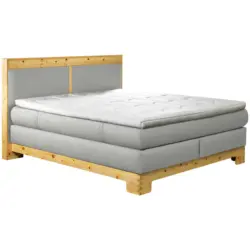 Boxspringbett 180/200 cm in Silberfarben