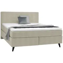 Boxspringbett 180/200 cm in Beige