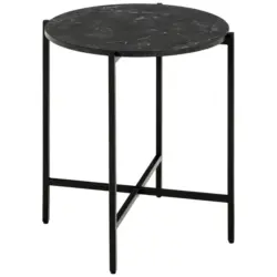 Beistelltisch in Metall, Holzwerkstoff 42,7/42,7/44,3 cm