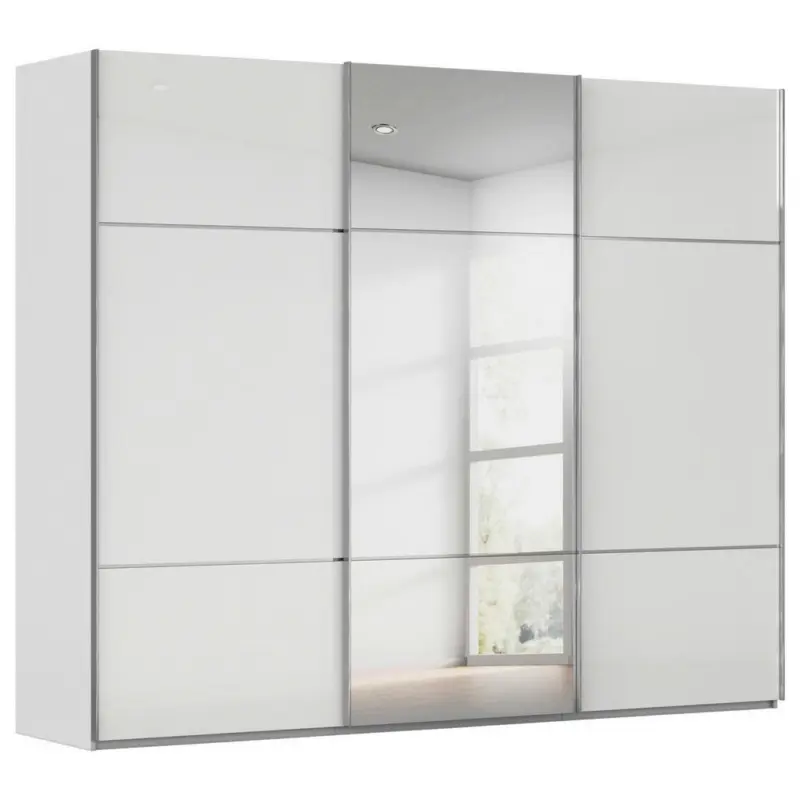 Schwebet&uuml;renschrank in Grau, Wei&szlig;