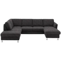 Wohnlandschaft in Flachgewebe Schwarz