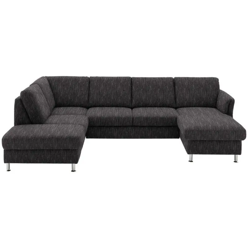 Wohnlandschaft in Flachgewebe Schwarz