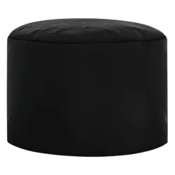 Pouf in Schwarz Textil