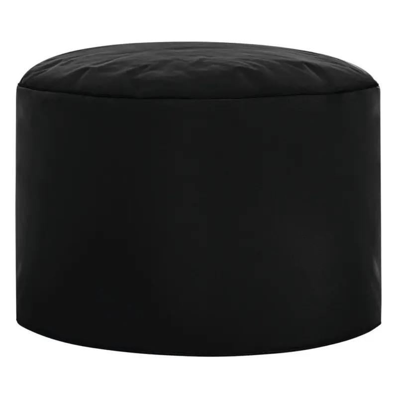 Pouf in Schwarz Textil