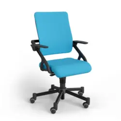 Jugenddrehstuhl in Netzbespannung Blau, Schwarz