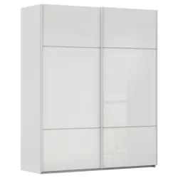 Schwebet&uuml;renschrank in Grau, Wei&szlig;