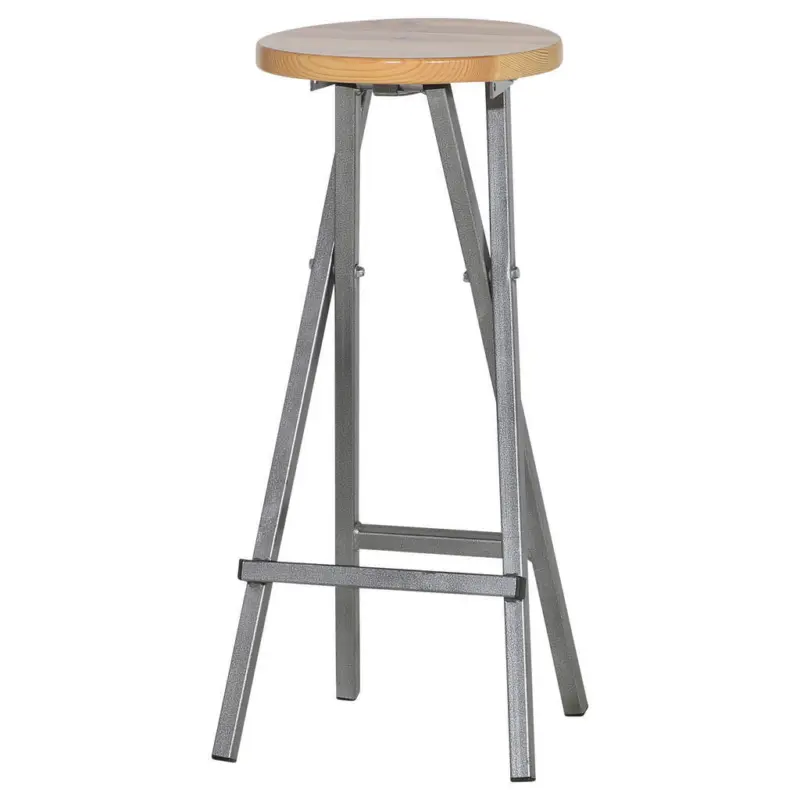 Barhocker in Anthrazit, Beige