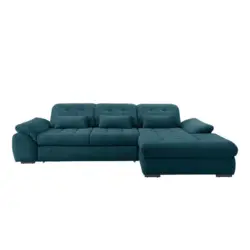 Ecksofa in Cord Petrol