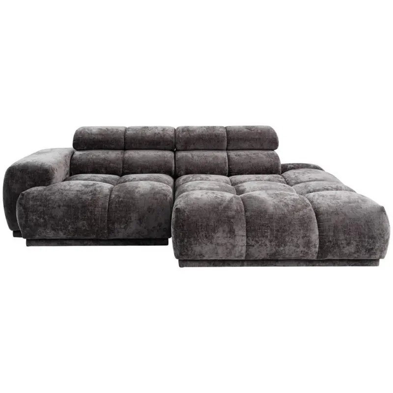 Ecksofa in Flachgewebe Anthrazit 239/150 cm