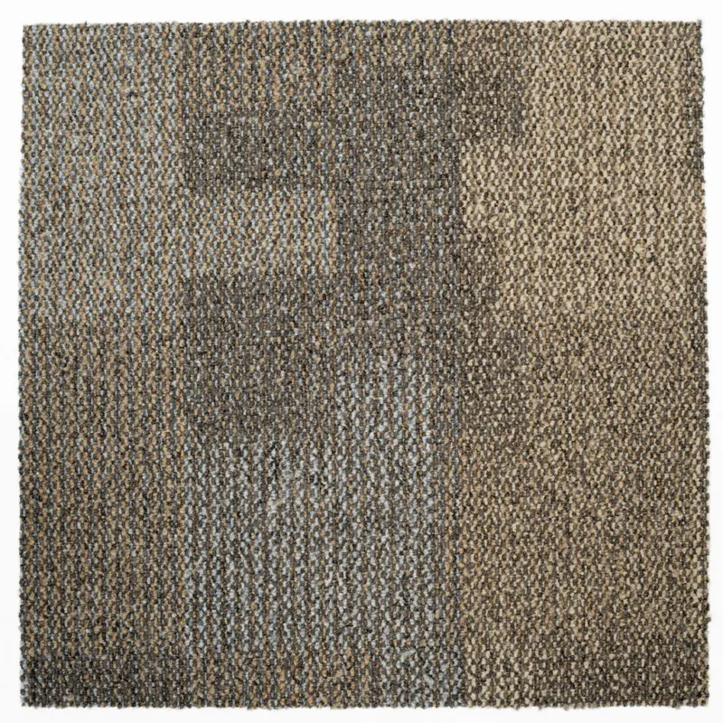 Teppichfliese Essential 72 50/50 cm in Grau, Hellbraun