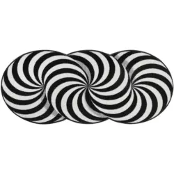 L&auml;ufer 60/140 cm Infinity Swirl Schwarz, Wei&szlig;