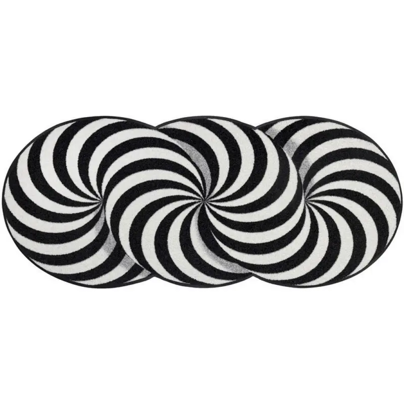 L&auml;ufer 60/140 cm Infinity Swirl Schwarz, Wei&szlig;
