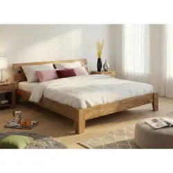 Bett 180/200 cm in Akaziefarben