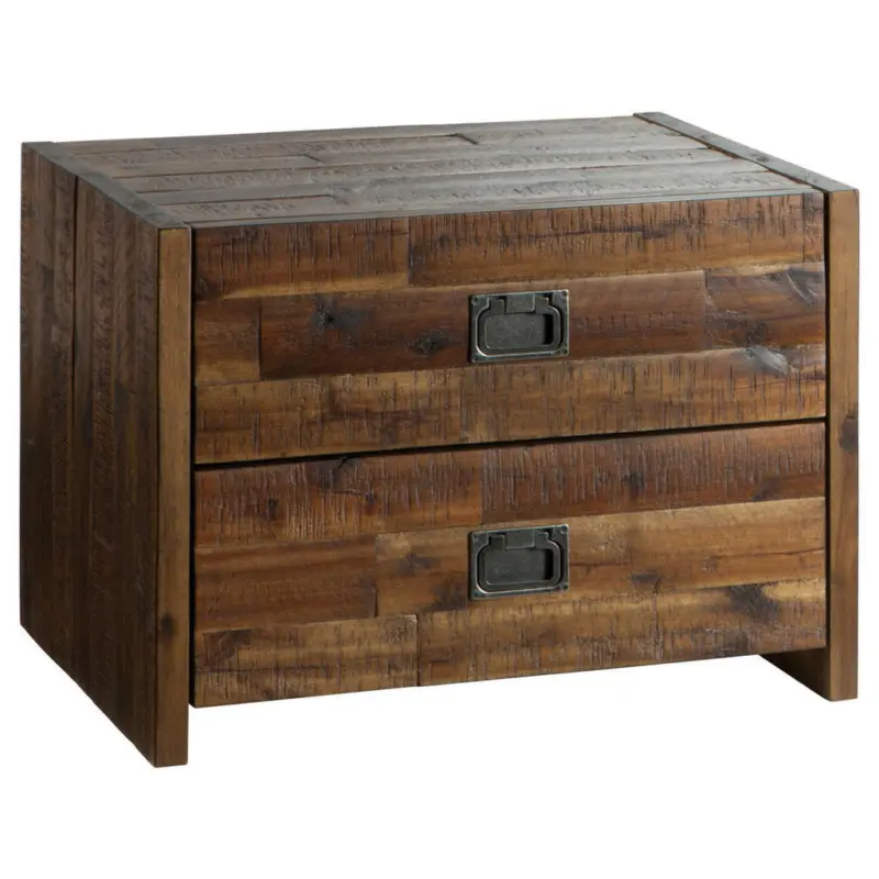 Nachtk&auml;stchen in massiv Akazie Braun, Akaziefarben