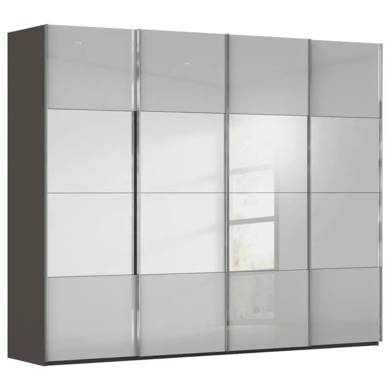 Schwebet&uuml;renschrank in Graphitfarben, Seidengrau