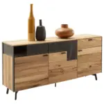 XXXLutz Lauterach - Ihr M&ouml;belhaus bei Bregenz Sideboard Anthrazit, Eichefarben 182/72/43 cm