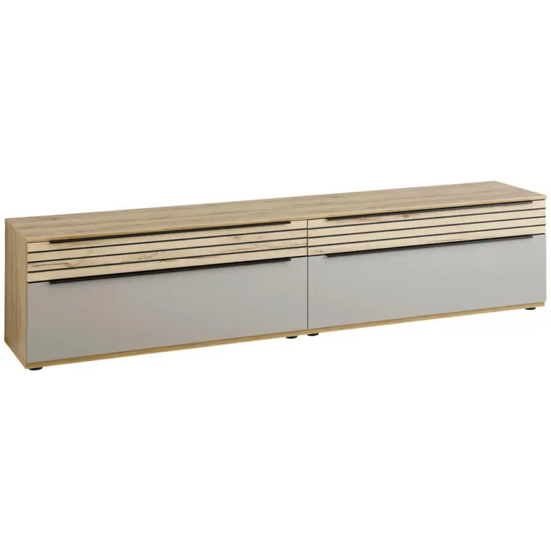 Lowboard Grau, Buchefarben 240/54/45 cm