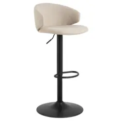 Barhocker in Schwarz, Beige