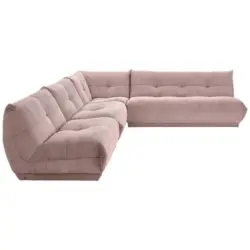 Ecksofa in Cord Altrosa 315/285 cm