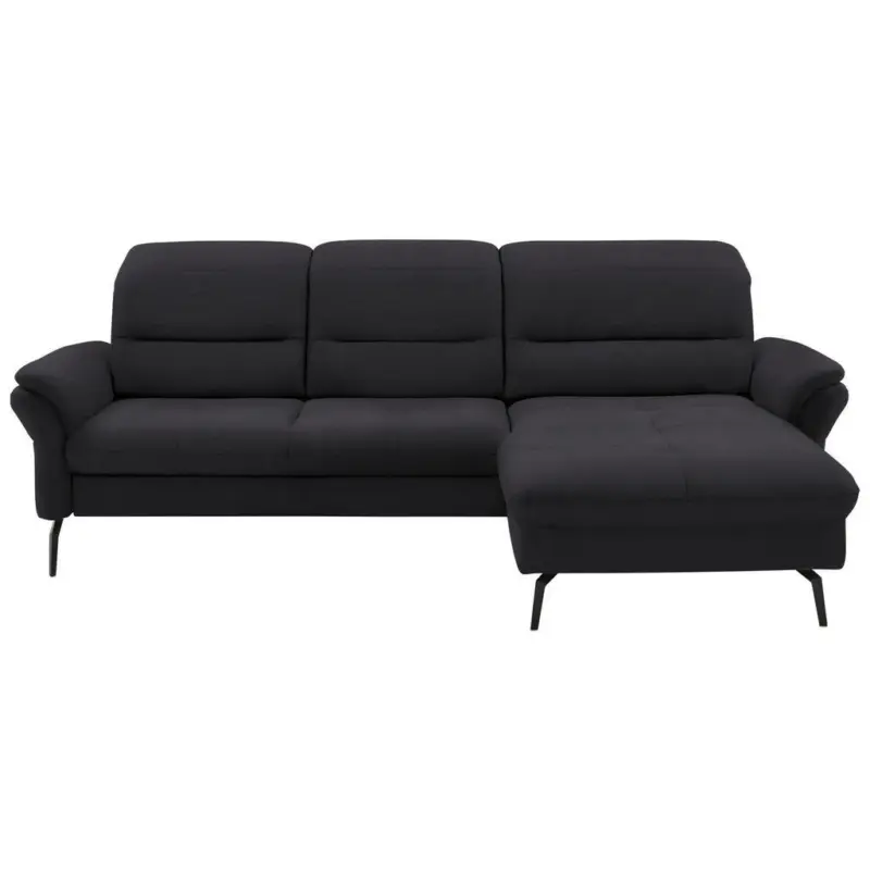 Ecksofa in Flachgewebe Anthrazit 260/181 cm