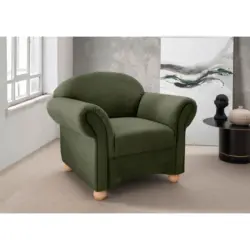 Sessel in Mikrofaser Gr&uuml;n