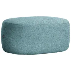 Hocker in Textil Schwarz, T&uuml;rkis