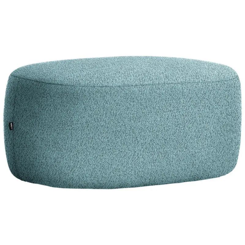 Hocker in Textil Schwarz, T&uuml;rkis