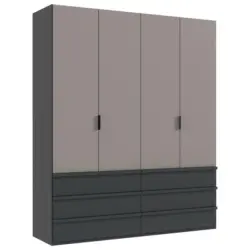 Faltt&uuml;renschrank in Graphitfarben, Sahara