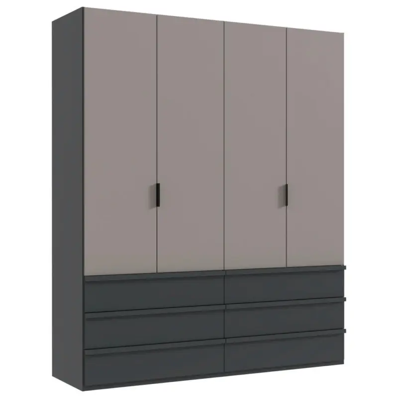 Faltt&uuml;renschrank in Graphitfarben, Sahara