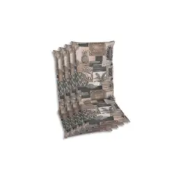 Sesselauflagenset in Beige Federn