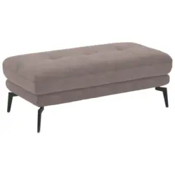 Hocker in Textil Silberfarben