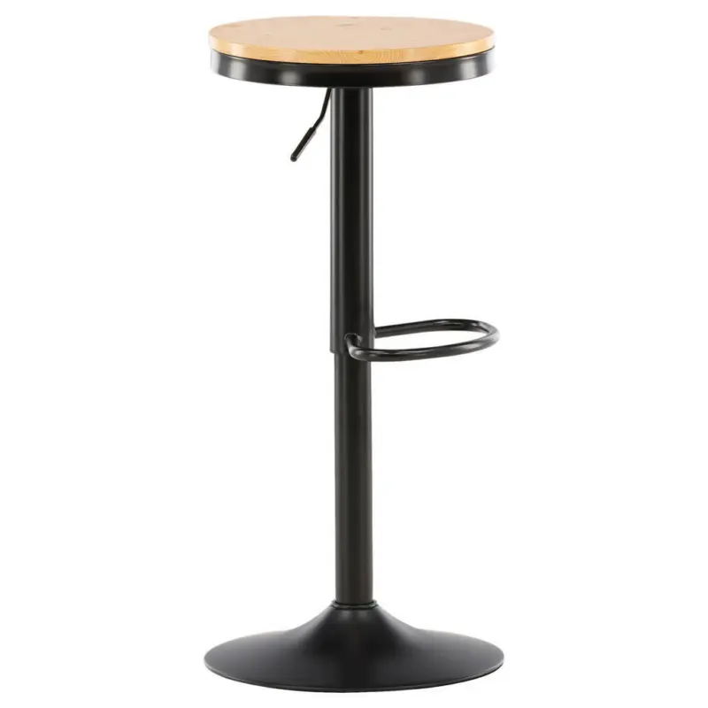 Barhocker-Set in Schwarz, Beige