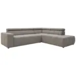 XXXLutz Lauterach - Ihr M&ouml;belhaus bei Bregenz Ecksofa in Mikrofaser Silberfarben 275/228 cm