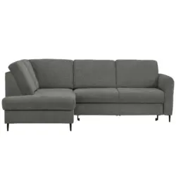 Ecksofa in Chenille Dunkelgrau
