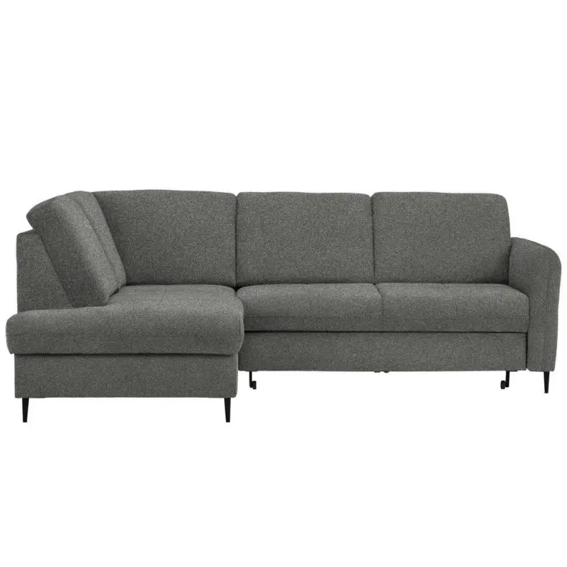 Ecksofa in Chenille Dunkelgrau
