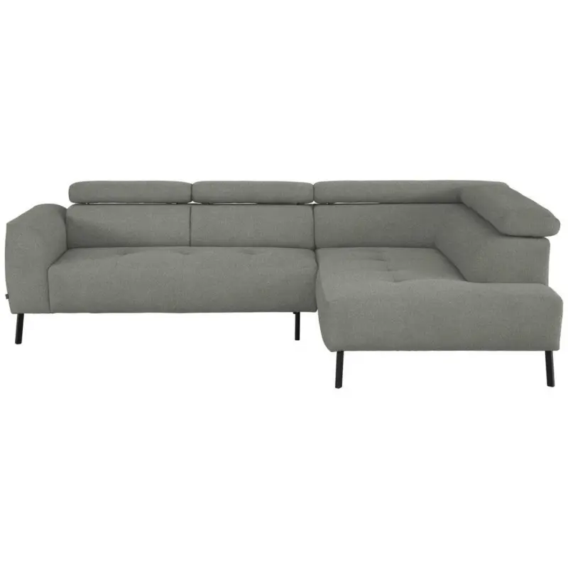 Ecksofa in Struktur Hellgrau 280/205 cm