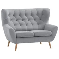 2-Sitzer-Sofa in Mikrofaser Grau