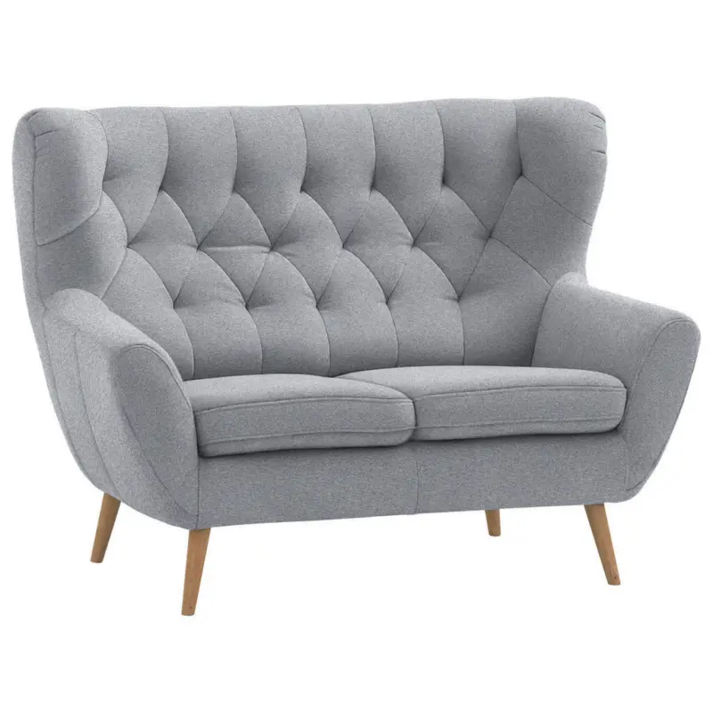 2-Sitzer-Sofa in Mikrofaser Grau