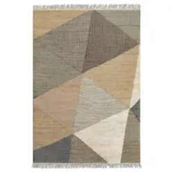 Handwebteppich 160/230 cm Vincent Creme, Grau, Sandfarben