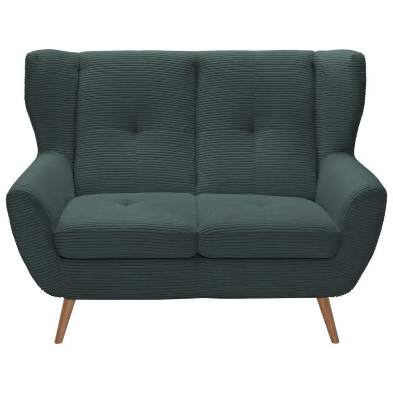 2-Sitzer-Sofa in Cord Dunkelgr&uuml;n
