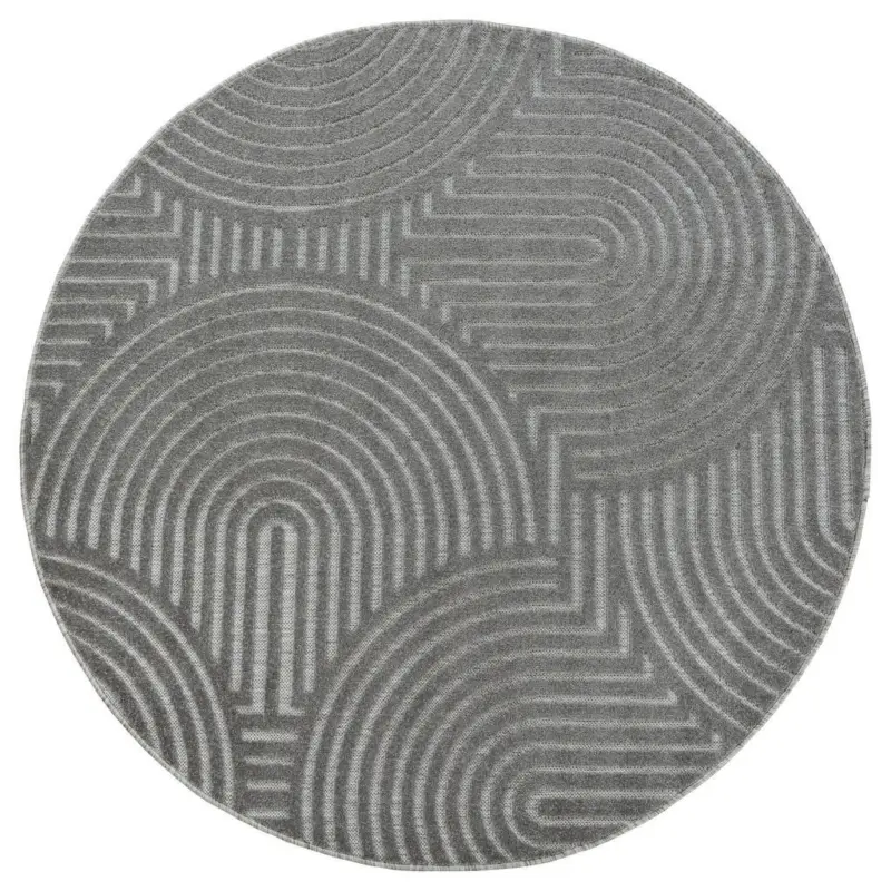 Outdoorteppich 120 cm Berlin Grau