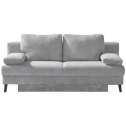 Schlafsofa in Cord Hellgrau