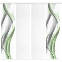 Fl&auml;chenvorhang in Gr&uuml;n, Wei&szlig; blickdicht
