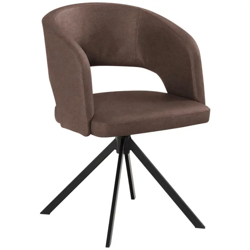 Armlehnstuhl Stoffauswahl, Sitzfl&auml;che 360&deg; drehbar, inklusive Armlehnen, automatische R&uuml;ckholfunktion Lederlook (vegan)