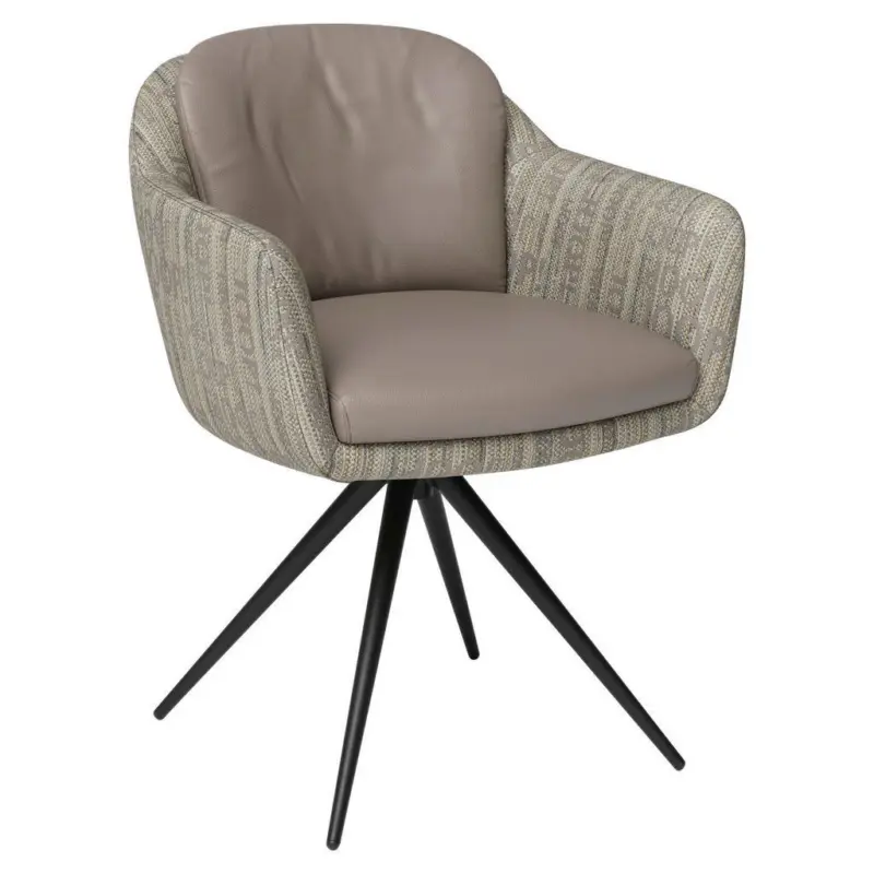 Armlehnstuhl Lederauswahl, Stoffauswahl, Typenauswahl, Sitzfl&auml;che 360&deg; drehbar Flachgewebe Kombination Echtleder/Stoff